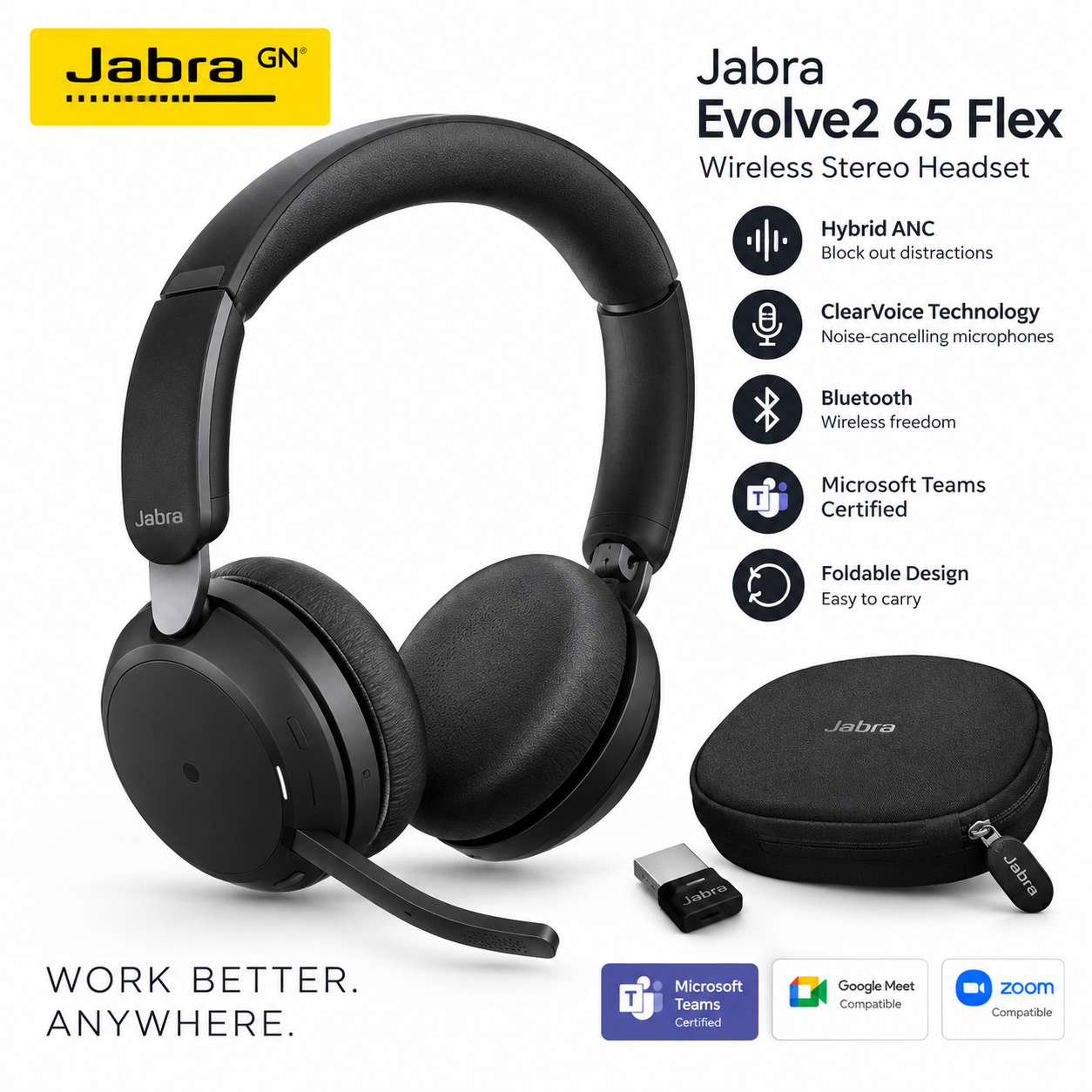 jabra evolve2 65 flex product showcase jabra evolve2 65 flex product showcase